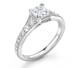 Brielle Princess Cut Diamond Engagement Ring